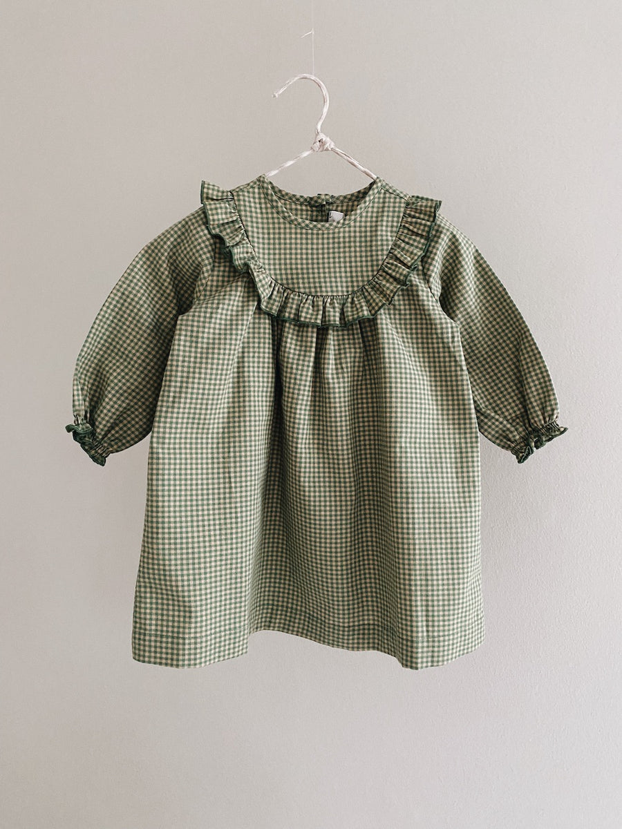 Noey dress green check (baby)