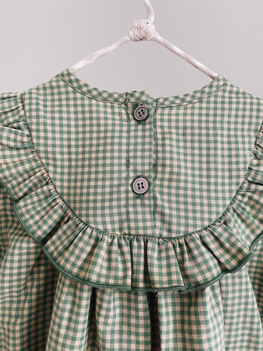 Noey dress green check (baby)