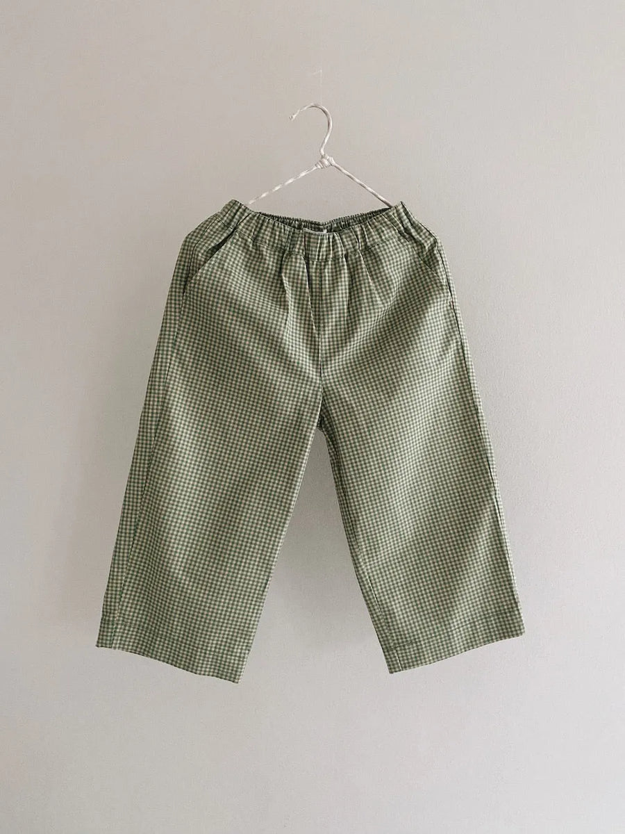 Frankie pants green check