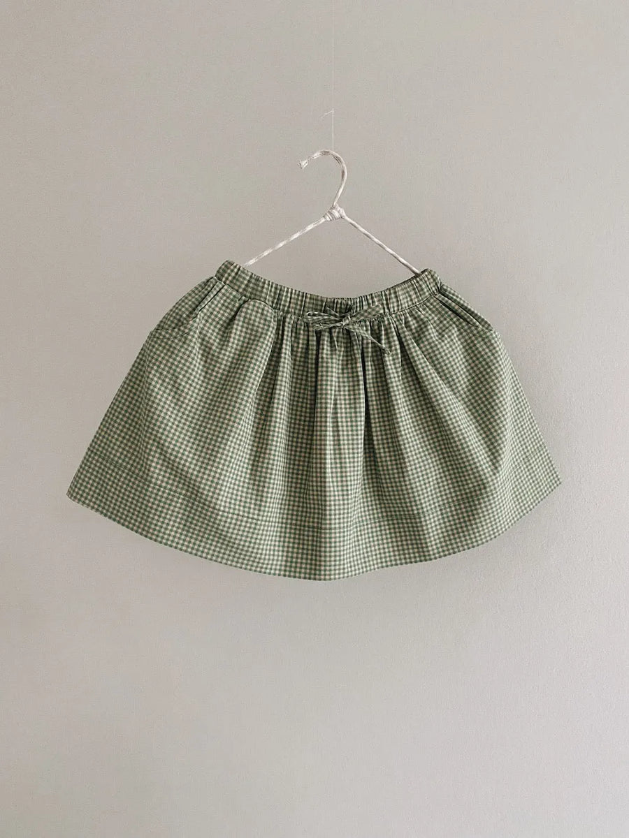 Dagmar skirt green check