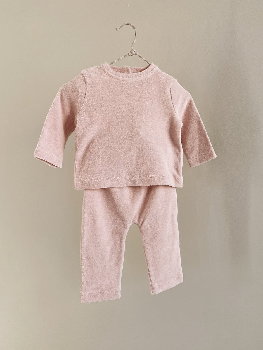 Terry baby set barely pink