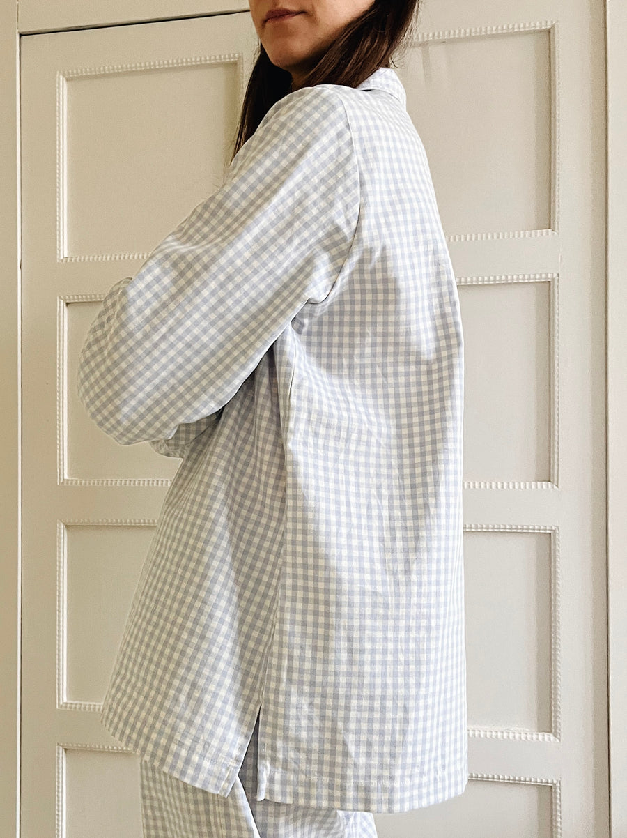 Classic Mom PJ - Blue gingham