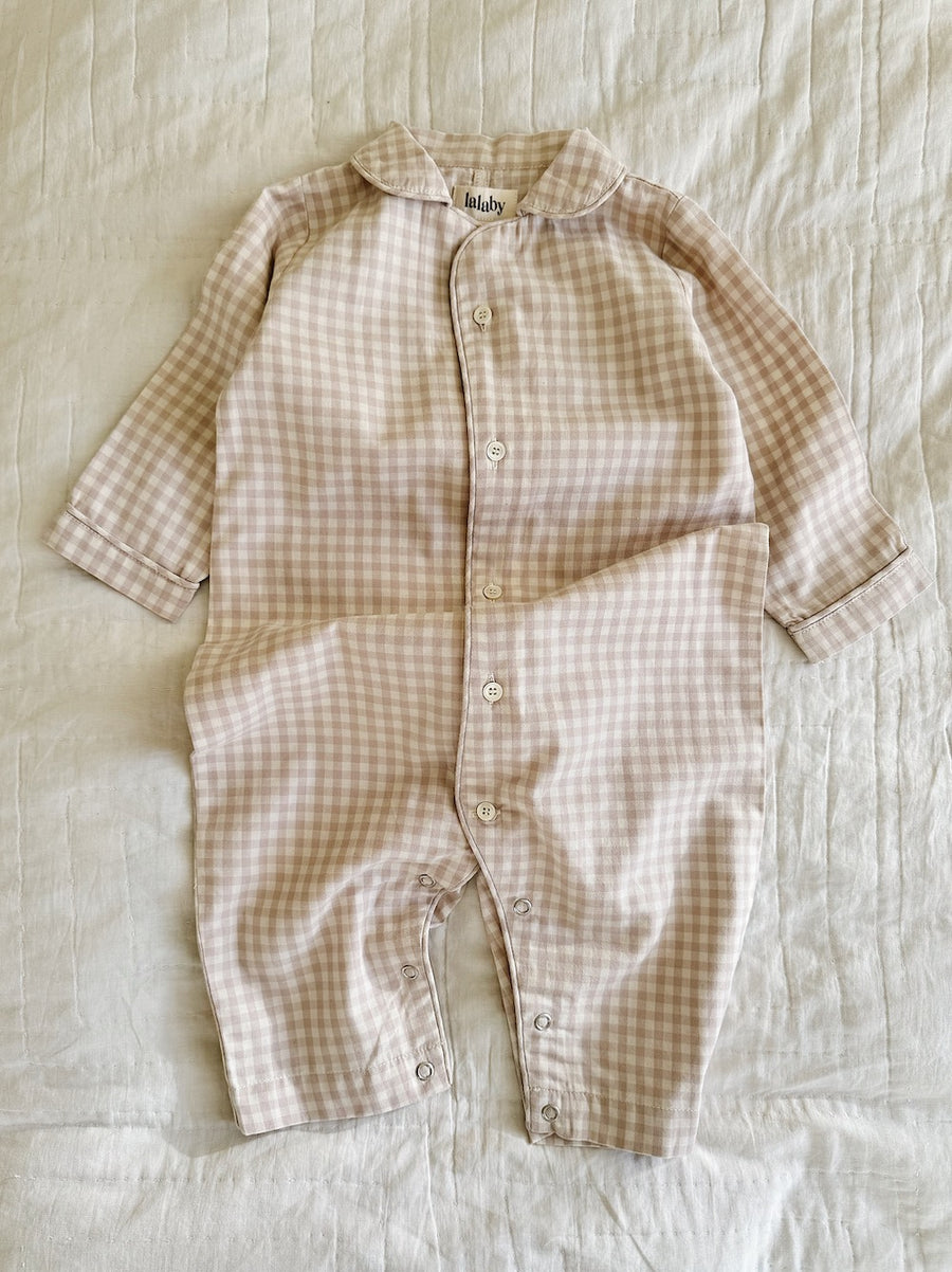 Classic PJ suit beige gingham