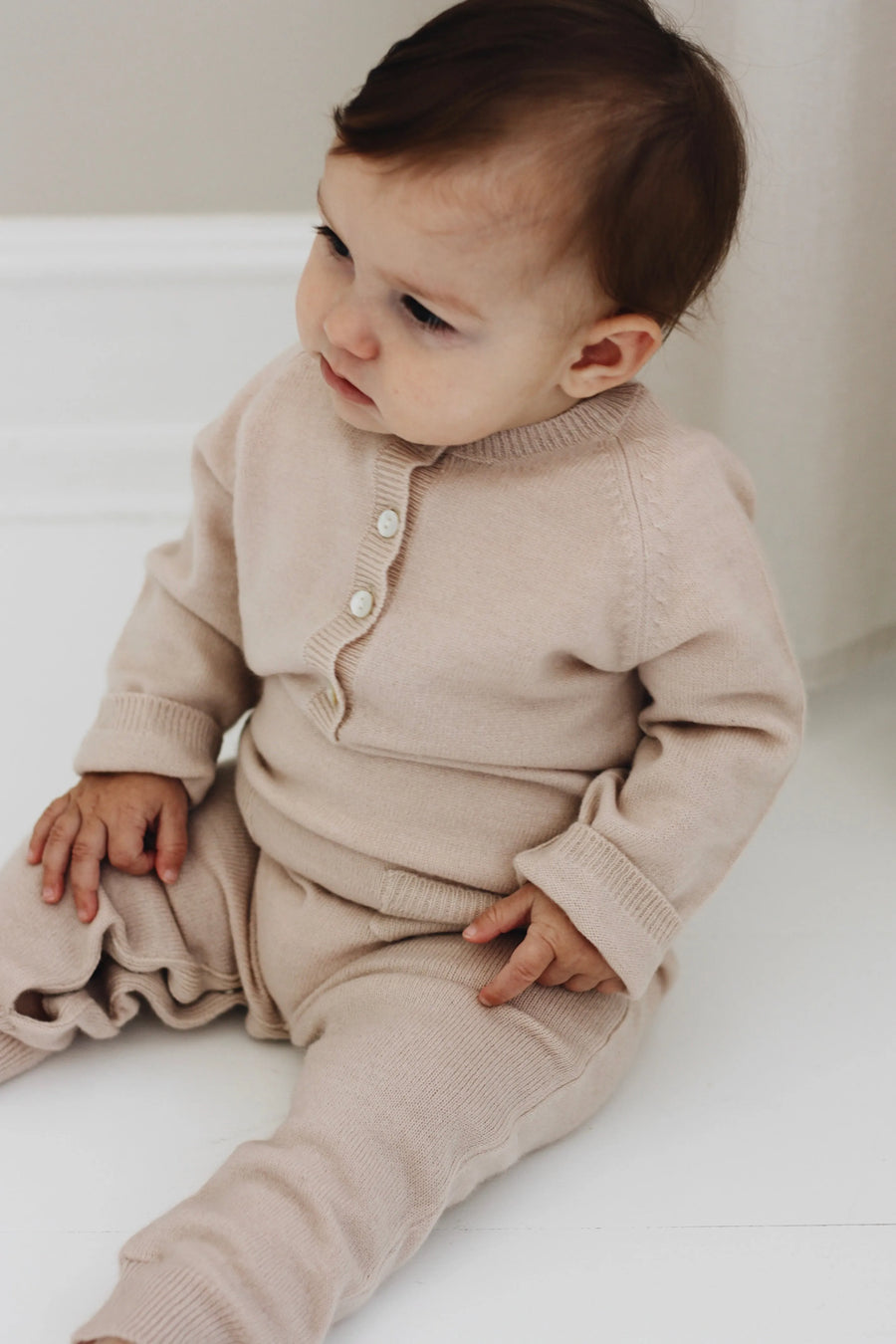 Juno cashmere jumpsuit powder - lalaby.com