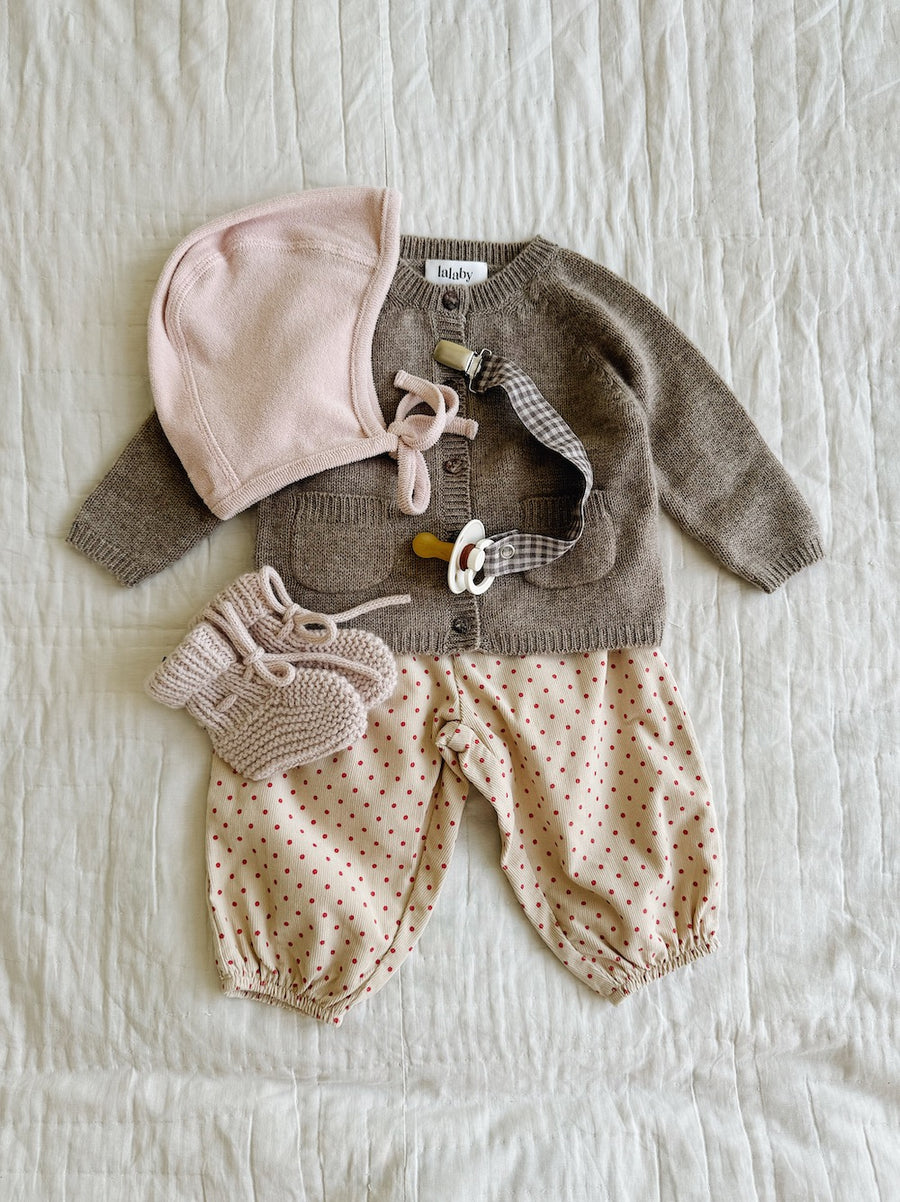 Bobbie cardigan toast baby