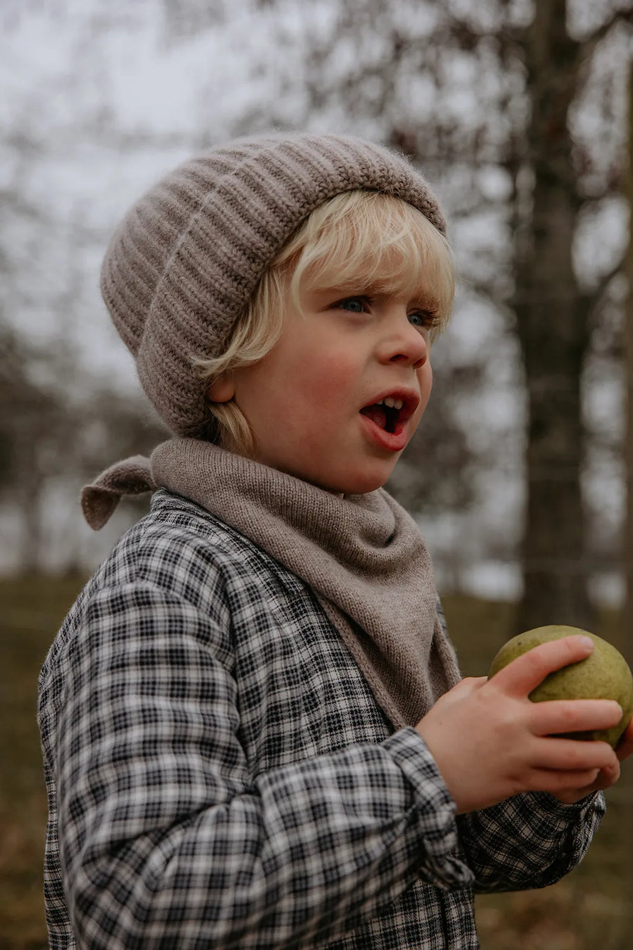 Woody cashmere beanie toast - lalaby.com