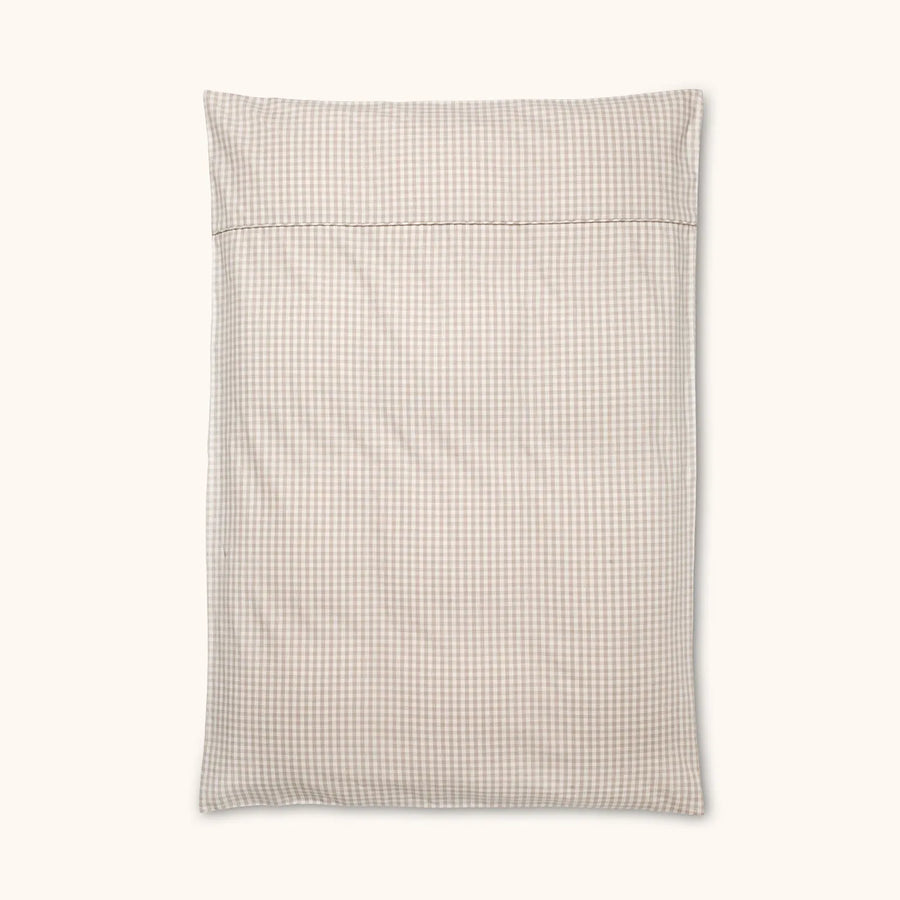 Classic junior bedding beige gingham - lalaby.com