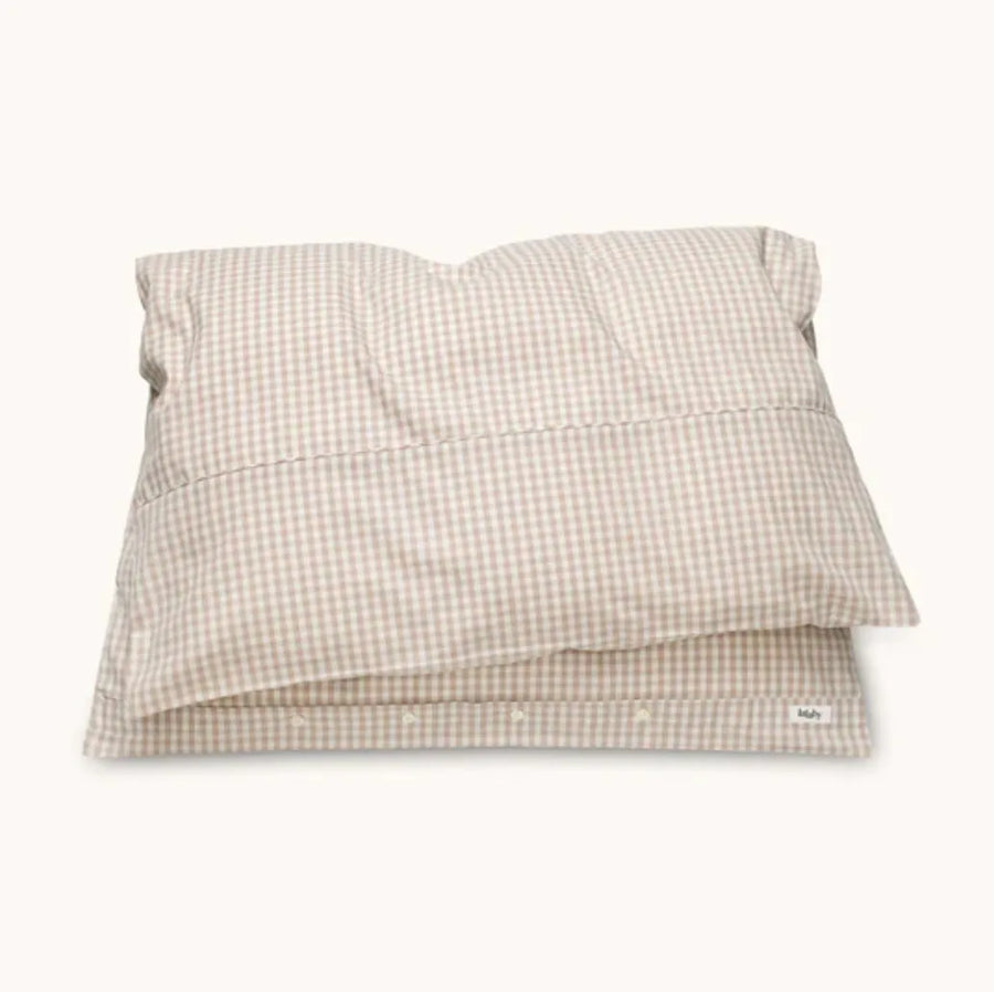 Classic bedding (full size) - beige gingham