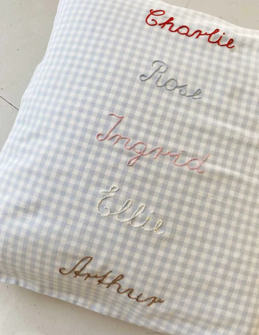 Classic bedding (full size) - blue gingham